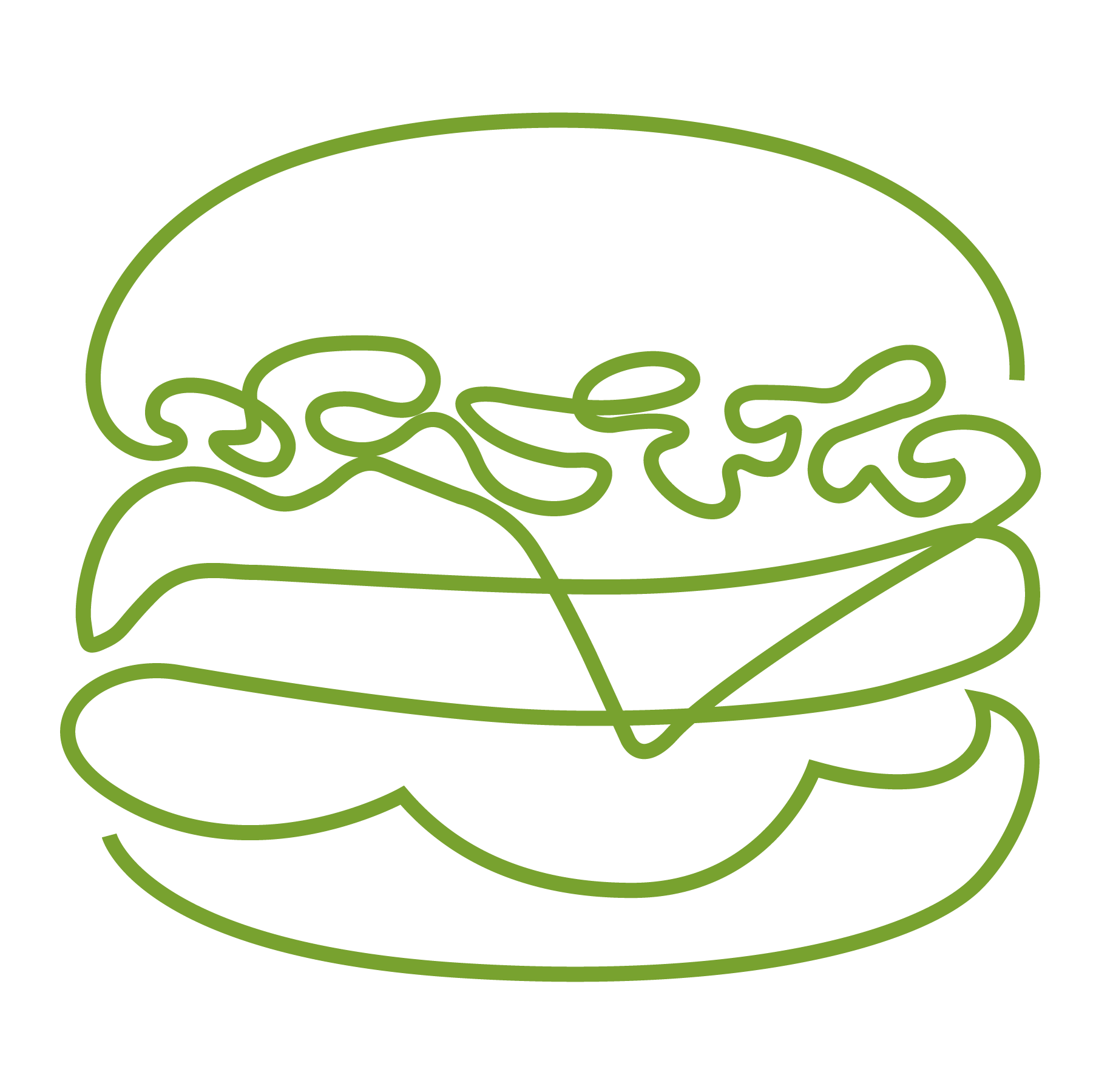 Burger Line Drawing