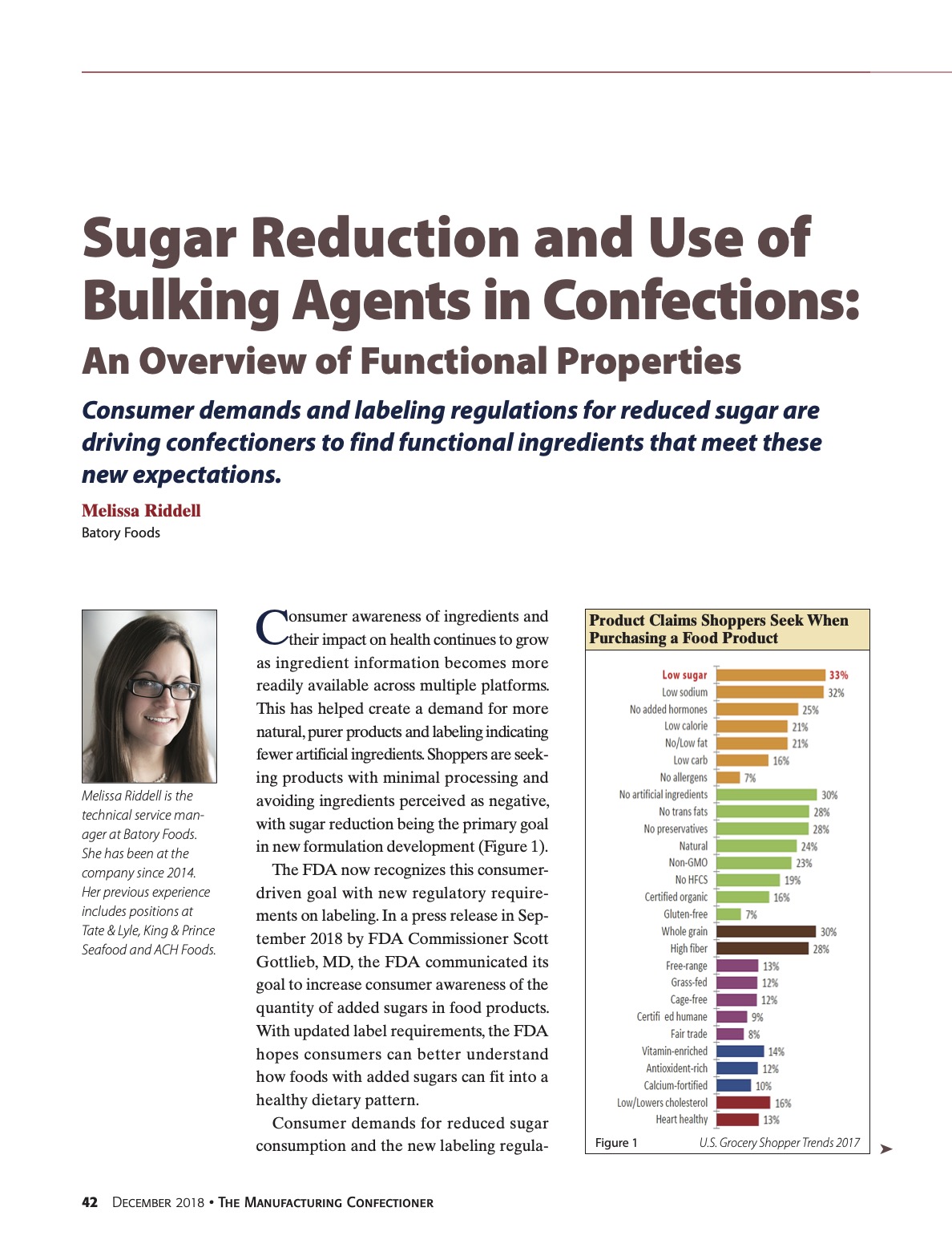 Sugar Reduction and Use of Bulking Agents in Confections