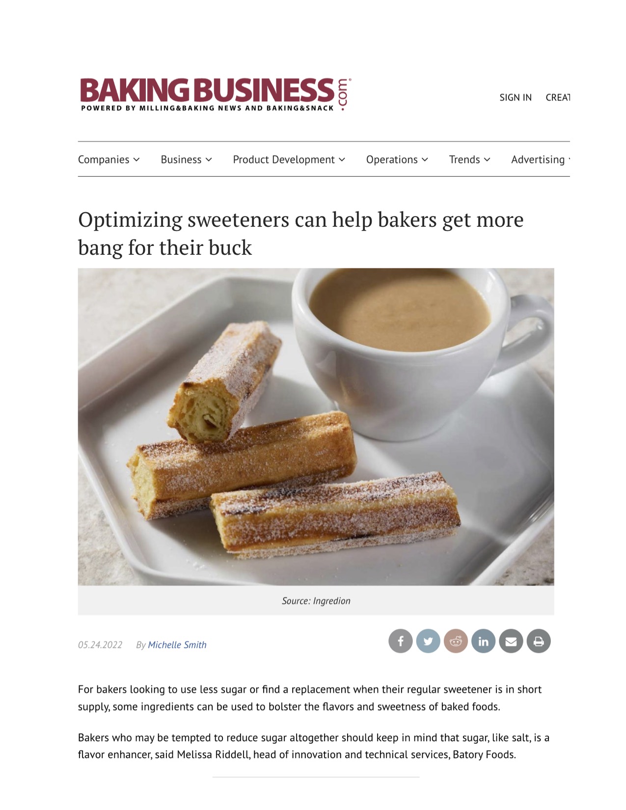 Optimizing Sweeteners Can Help Bakers Get More Bang for Their Buck